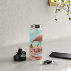 Flamingo on Holiday Water Bottle Gallery Image 4