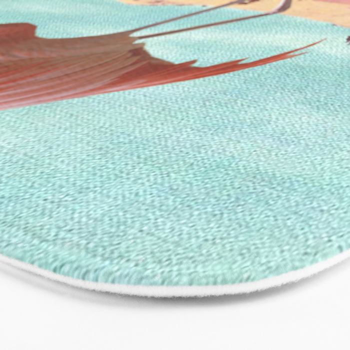 Flamingo on Holiday Bath Mat Gallery Image 3