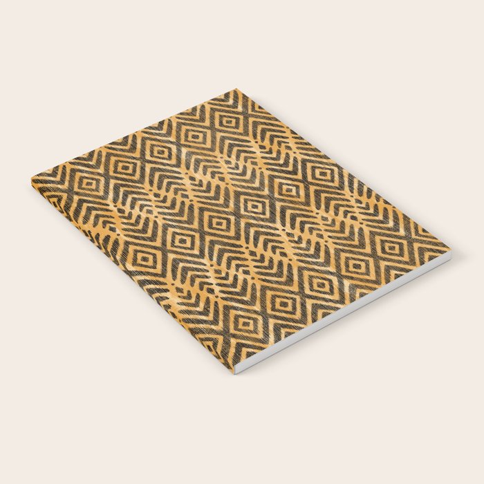 Feather Ikat - Marigold and black Notebook Gallery Image 2