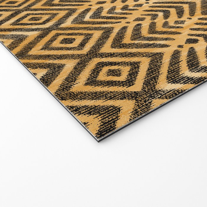 Feather Ikat - Marigold and black Welcome Mat Gallery Image 2