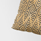 Feather Ikat - Marigold and black Pillow Sham Gallery Image 4