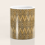 Feather Ikat - Marigold and black Coffee Mug Gallery Image 4