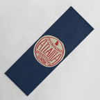 Atlanta Georgia Baseball - Hand Drawn, Script Typography Yoga Mat Gallery Image 1