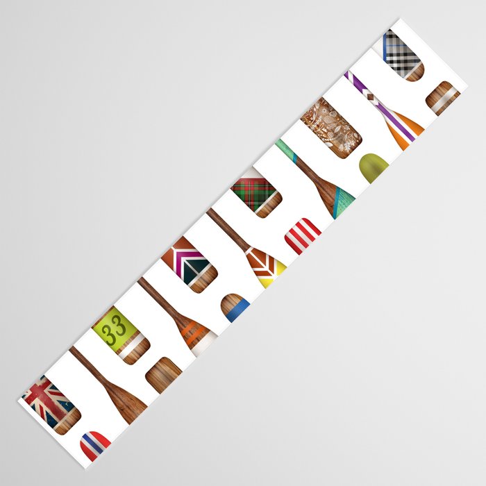 Paddles Lake Oars Colorful Table Runner Gallery Image 3