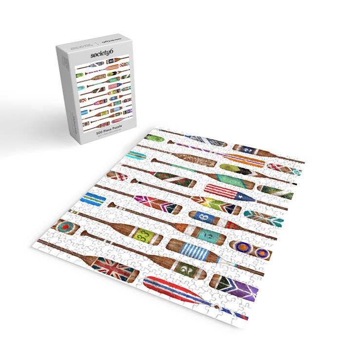 Paddles Lake Oars Colorful Jigsaw Puzzle Gallery Image 2
