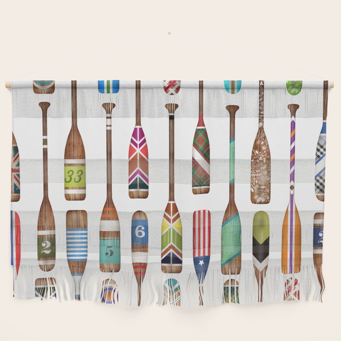 Paddles Lake Oars Colorful Wall Hanging Gallery Image 1