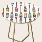 Paddles Lake Oars Colorful Side Table Gallery Image 2