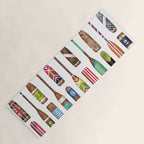 Paddles Lake Oars Colorful Yoga Mat Gallery Image 1