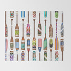 Paddles Lake Oars Colorful Throw Blanket Gallery Image 2