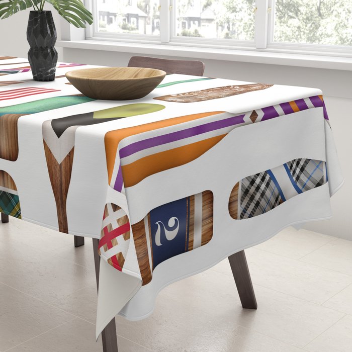 Paddles Lake Oars Colorful Tablecloth Gallery Image 3