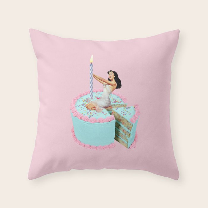 birthday girl Throw Pillow Gallery Image 6