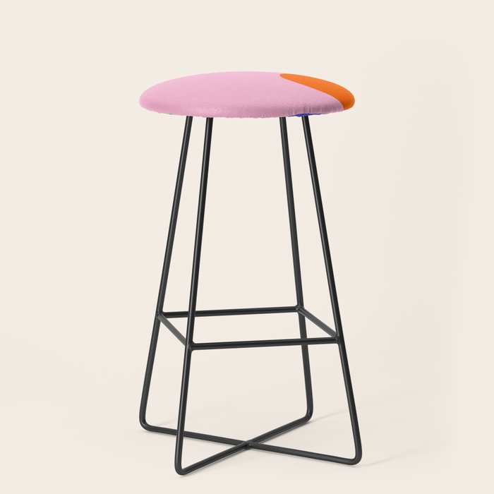 Abstract Modern Colorblock Stool Gallery Image 1
