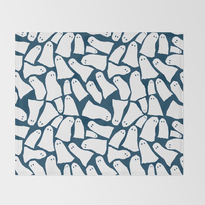Halloween ghosts pattern  Throw Blanket Gallery Image 2