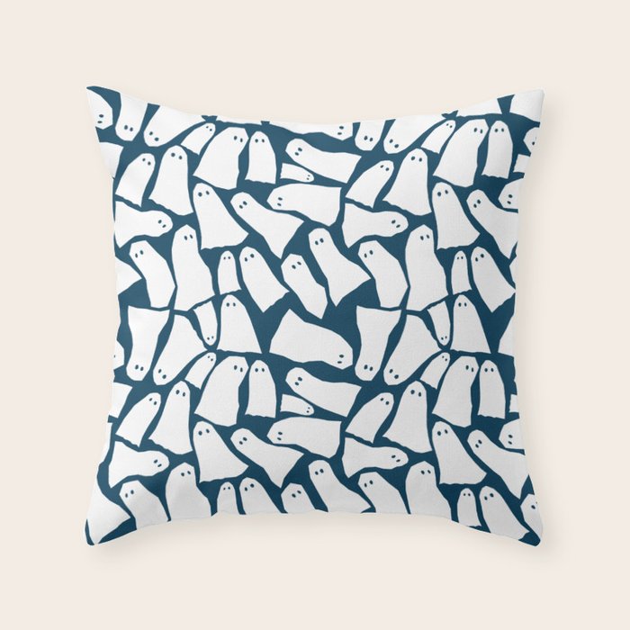 Halloween ghosts pattern  Throw Pillow Gallery Image 6