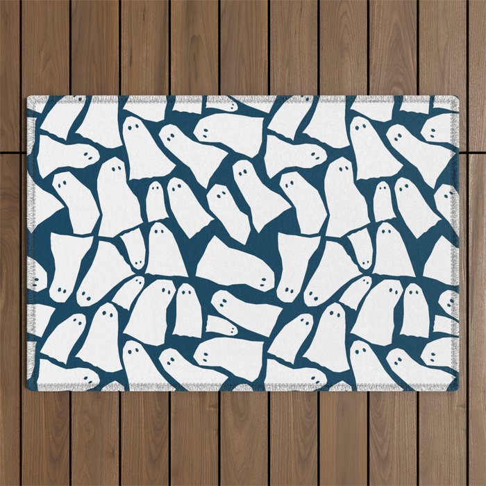 Halloween ghosts pattern  Outdoor Rug Gallery Image 1