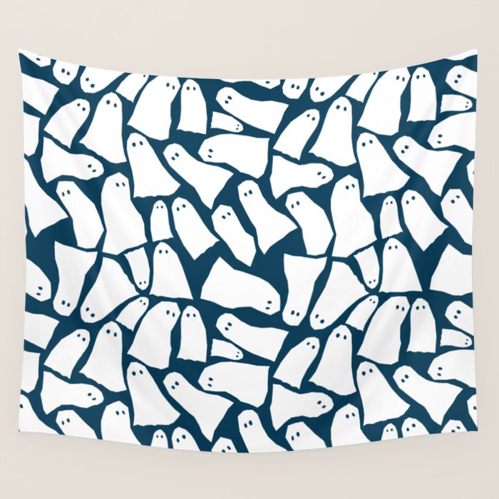 Halloween ghosts pattern  Wall Tapestry Gallery Image 1