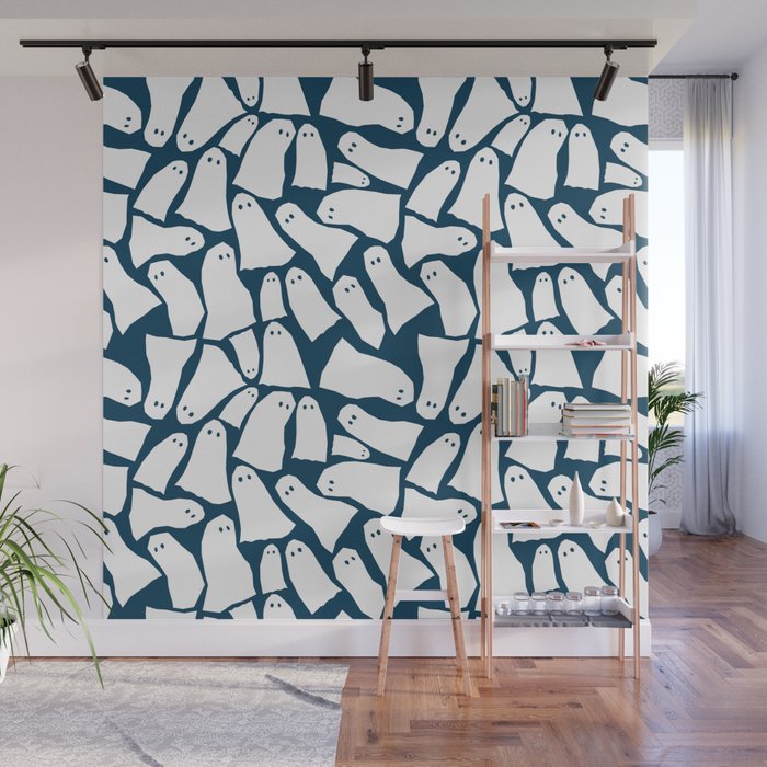 Halloween ghosts pattern  Wall Mural Gallery Image 1