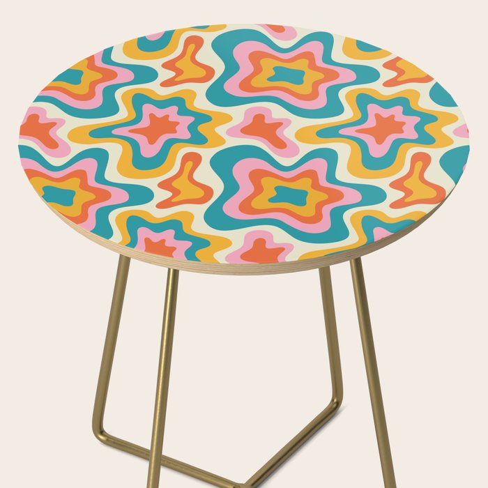 Colorful psychedelic hippie tie dye art pattern Side Table Gallery Image 2