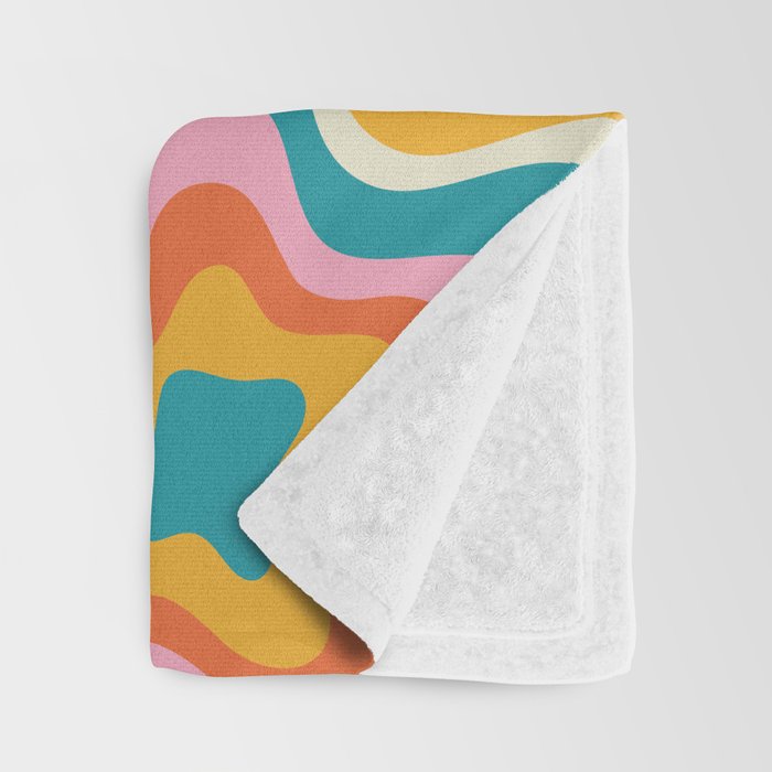 Colorful psychedelic hippie tie dye art pattern Throw Blanket Gallery Image 3