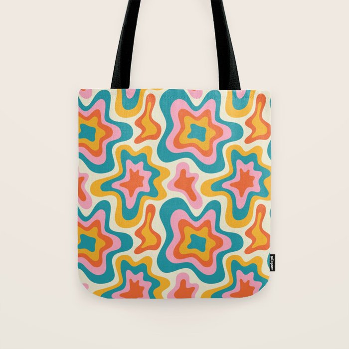 Colorful psychedelic hippie tie dye art pattern Tote Bag Gallery Image 1
