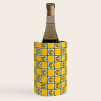 Yellow Ying Yang Checkered Print Wine Chiller Gallery Image 3