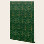 Art Deco Waterfalls // Emerald Green Wallpaper Gallery Image 2