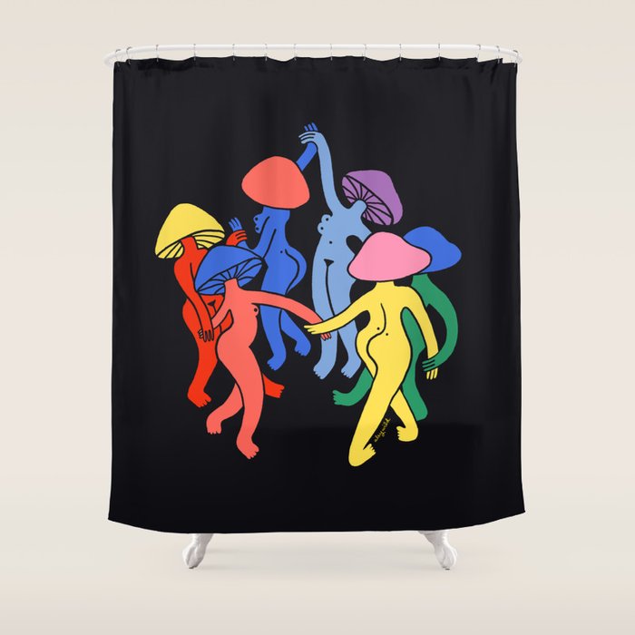Mushroom Dance Shower Curtain