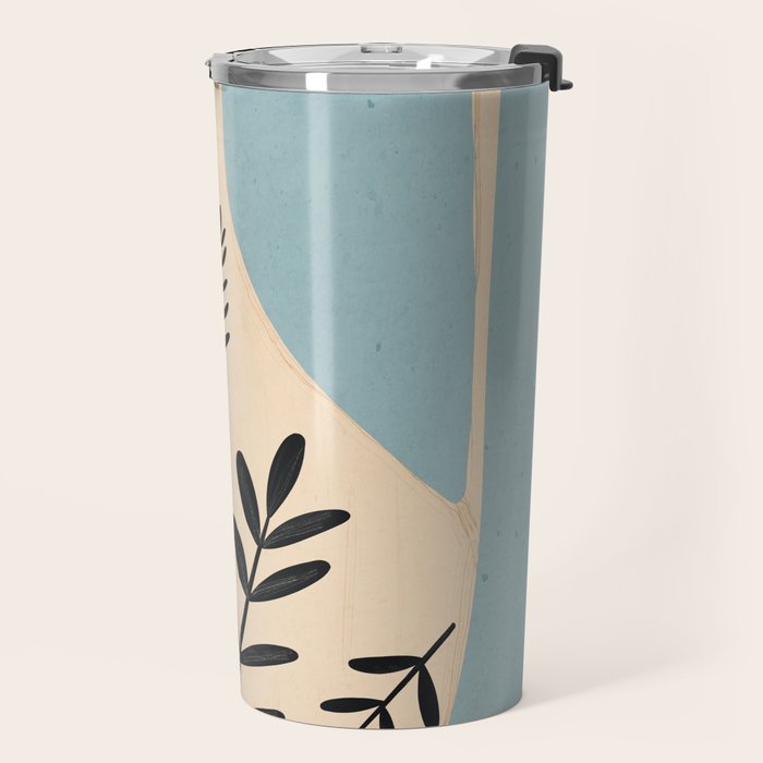 Minimal Abstract Art Vase 23 Travel Mug Gallery Image 2