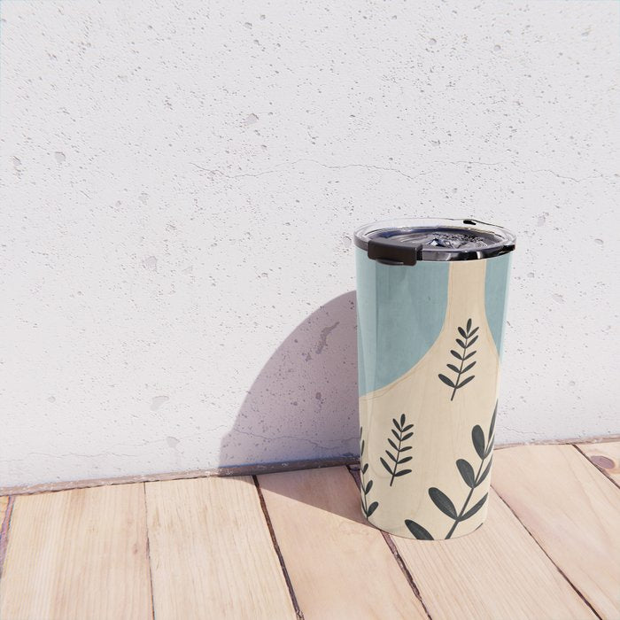Minimal Abstract Art Vase 23 Travel Mug Gallery Image 4
