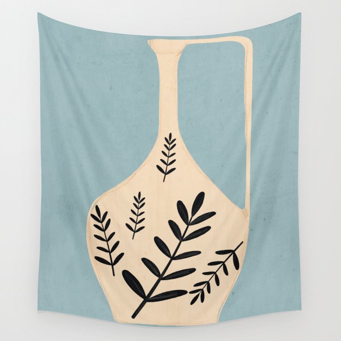 Minimal Abstract Art Vase 23 Wall Tapestry Gallery Image 1