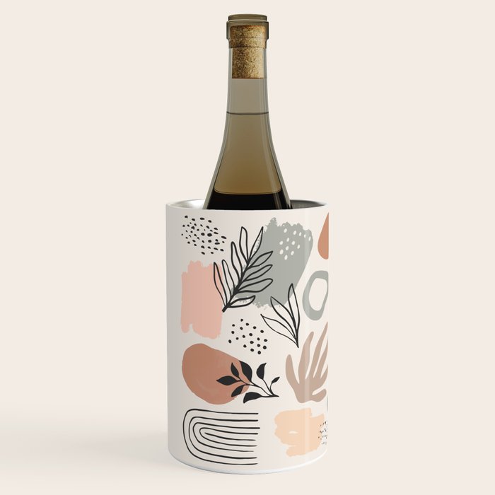 Organic abstract nature art shapes collection Wine Chiller Gallery Image 2