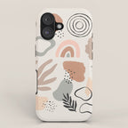 Organic abstract nature art shapes collection iPhone Case Gallery Image 1