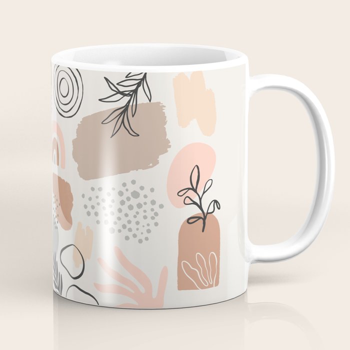 Organic abstract nature art shapes collection Coffee Mug Gallery Image 1