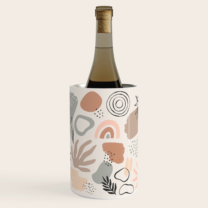 Organic abstract nature art shapes collection Wine Chiller Gallery Image 1