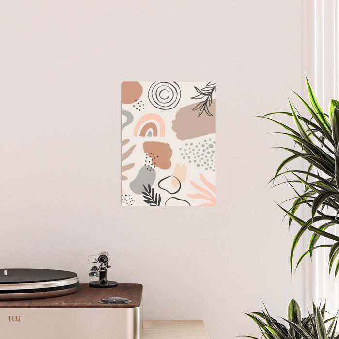 Organic abstract nature art shapes collection Poster Gallery Image 2