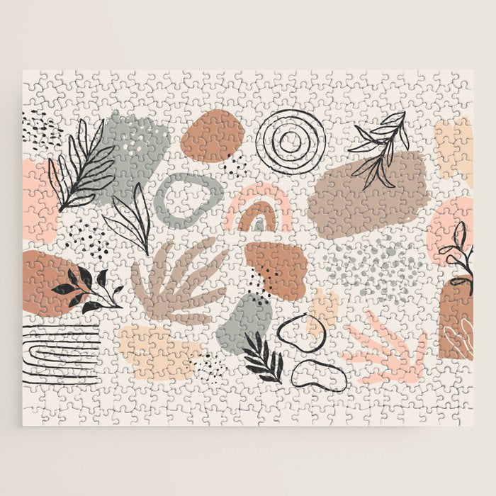 Organic abstract nature art shapes collection Jigsaw Puzzle Gallery Image 1