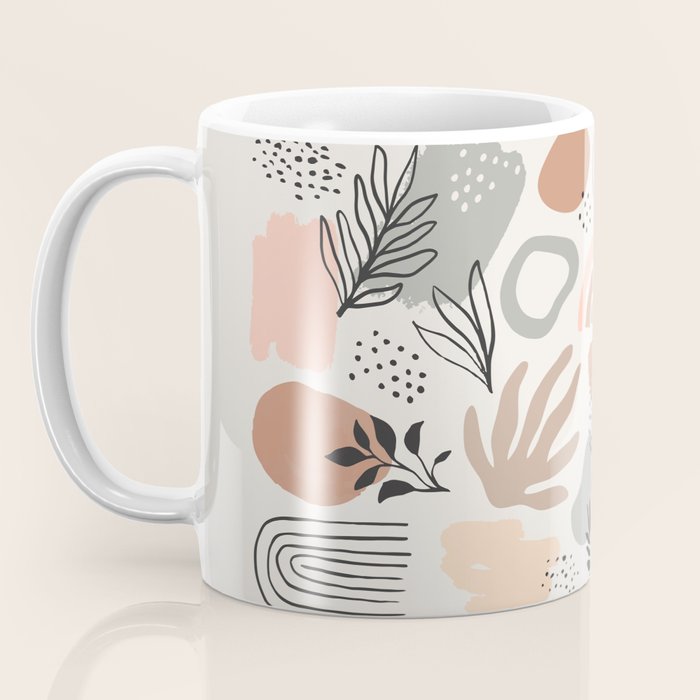 Organic abstract nature art shapes collection Coffee Mug Gallery Image 3