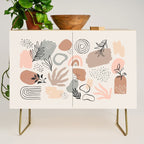 Organic abstract nature art shapes collection Credenza Gallery Image 1
