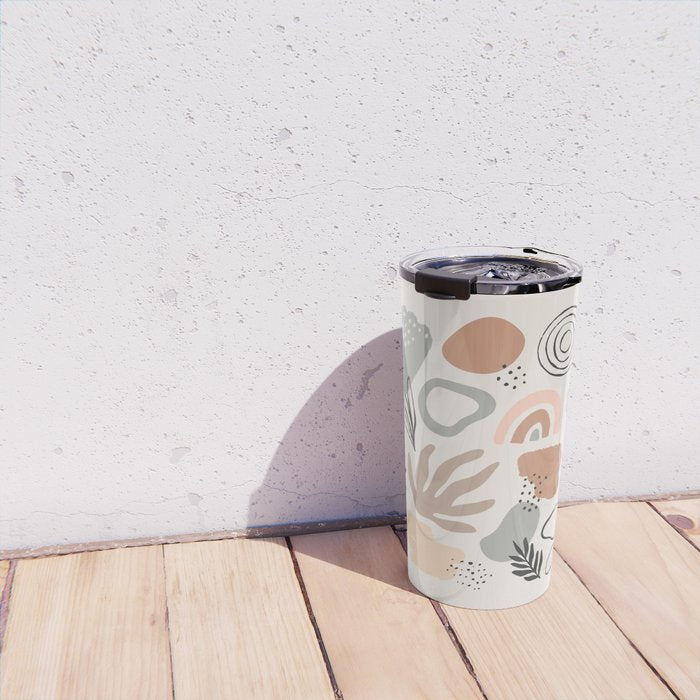 Organic abstract nature art shapes collection Travel Mug Gallery Image 4