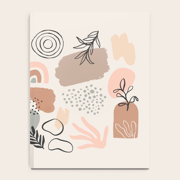 Organic abstract nature art shapes collection Notebook Gallery Image 4