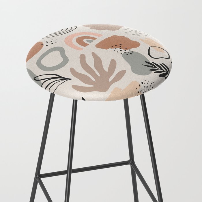 Organic abstract nature art shapes collection Stool Gallery Image 2