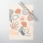Organic abstract nature art shapes collection Wrapping Paper Gallery Image 1