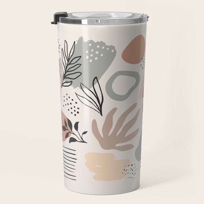 Organic abstract nature art shapes collection Travel Mug Gallery Image 3