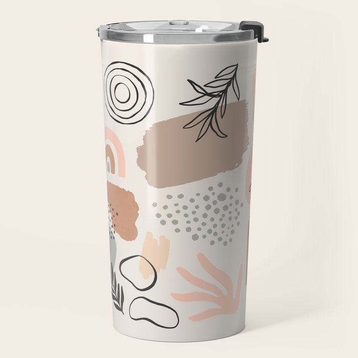 Organic abstract nature art shapes collection Travel Mug Gallery Image 2
