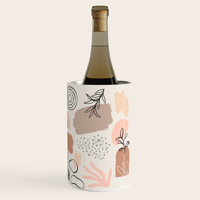 Organic abstract nature art shapes collection Wine Chiller Gallery Image 3