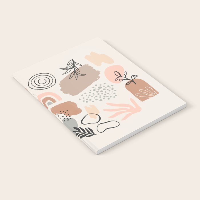 Organic abstract nature art shapes collection Notebook Gallery Image 1