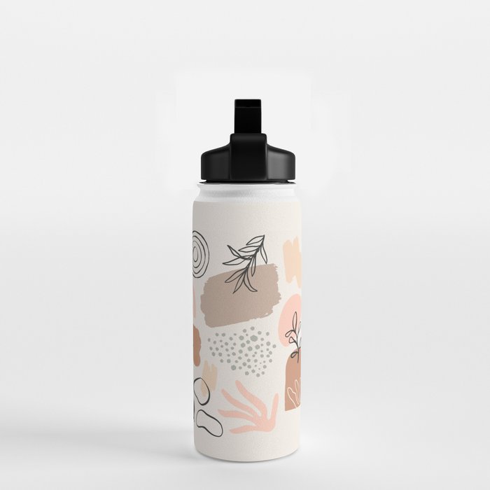 Organic abstract nature art shapes collection Water Bottle Gallery Image 2