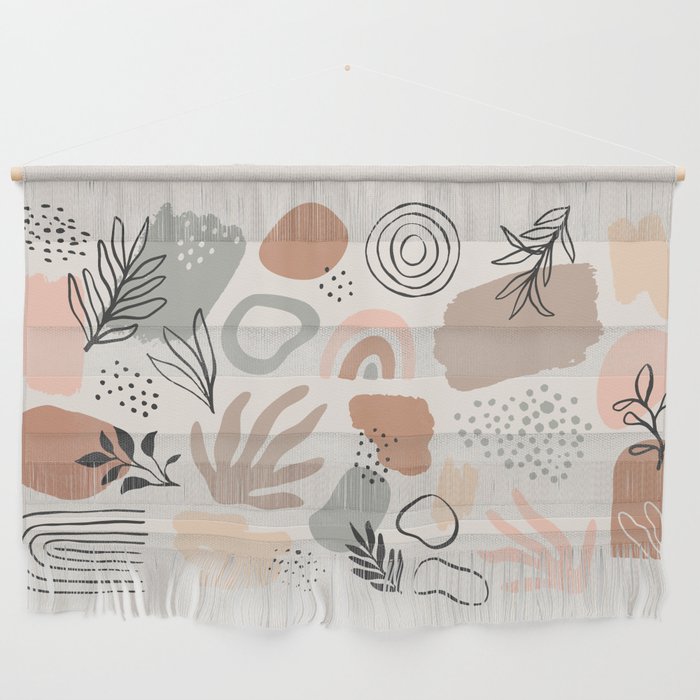 Organic abstract nature art shapes collection Wall Hanging Gallery Image 1