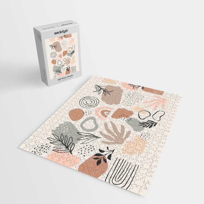 Organic abstract nature art shapes collection Jigsaw Puzzle Gallery Image 2