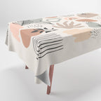 Organic abstract nature art shapes collection Tablecloth Gallery Image 1